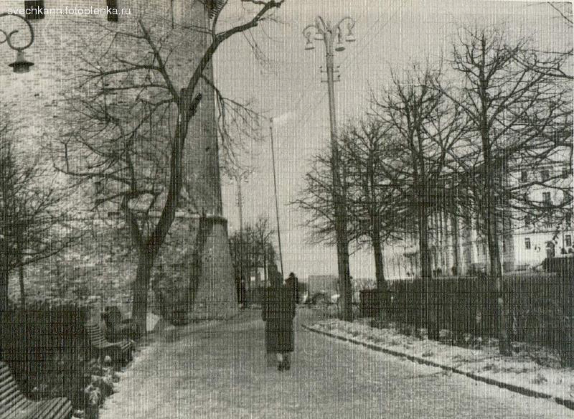 Кремль аллея вдоль стены 1950-е