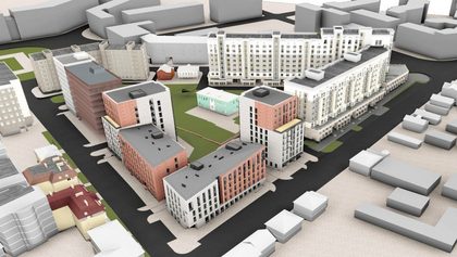 Комплекс жилых домов по улице Новой, 16, 16А, 18/22. Архитектурная 3D-модель комплекса