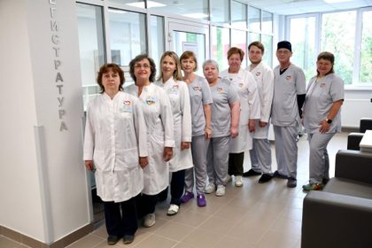 Сотрудники лабораторного корпуса Нижегородской областной детской клинической больницы