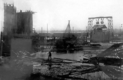 Нижний Новгород. Мещерское озеро. Строительство Борского моста