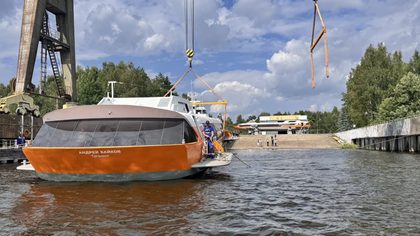 Спуск на воду «Метеора 120Р» «Андрей Байков»